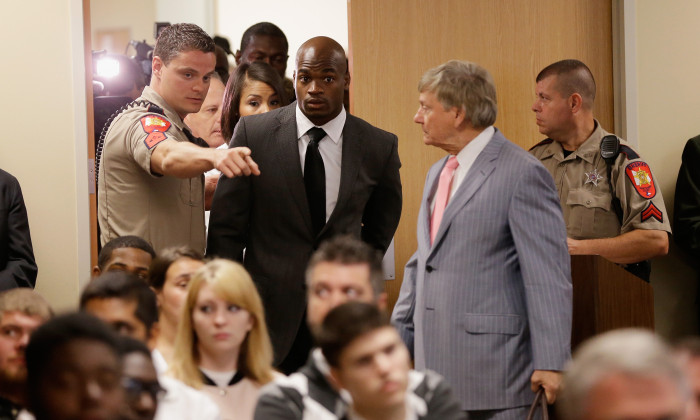 Adrian Peterson Makes First Court Appearance On Child Abuse Charges