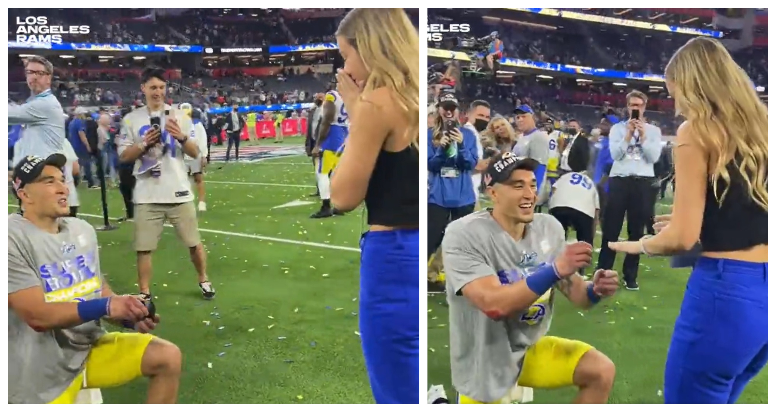 Și-a cerut iubita de soție imediat după ce a câștigat Super Bowl LVI!
