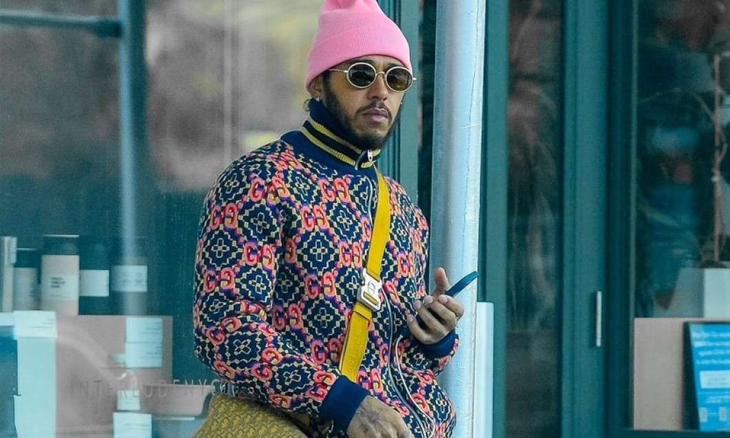 Lewis Hamilton dons a colorful ensemble in NYC