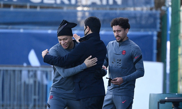 Champions League - UEFA - PSG training session in Saint-Germain-en-Laye