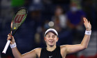 Jelena Ostapenko, după victoria cu Simona Halep / Foto: Getty Images