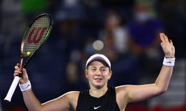 Jelena Ostapenko, după victoria cu Simona Halep / Foto: Getty Images