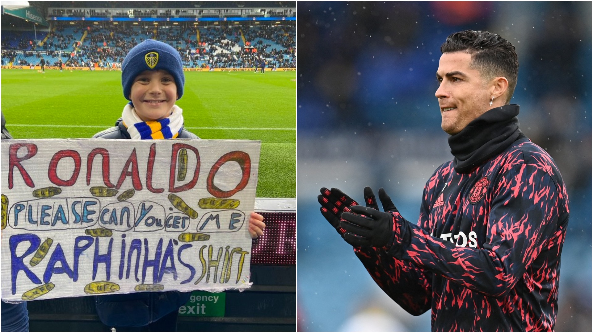Cristiano Ronaldo, luat în râs de un puști la Leeds – Manchester United! Mesajul tânărului