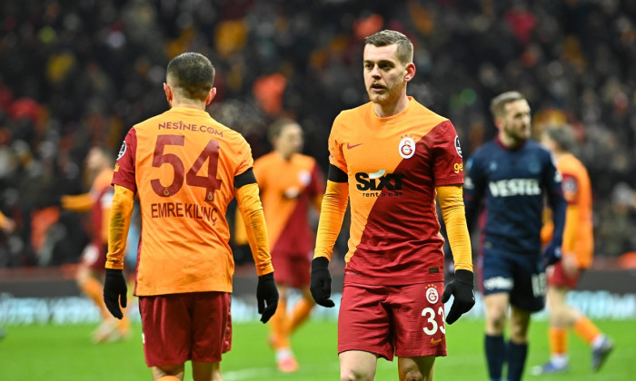 Turkish Super League football match between Galatasaray and Trabzonspor at NEF Stadium in Istanbul , Turkey on January 23 , 2022.