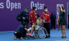 Jaqueline Cristian s-a accidentat în partida de la Doha cu Daria Kasatkina / Foto: Captură Digi Sport