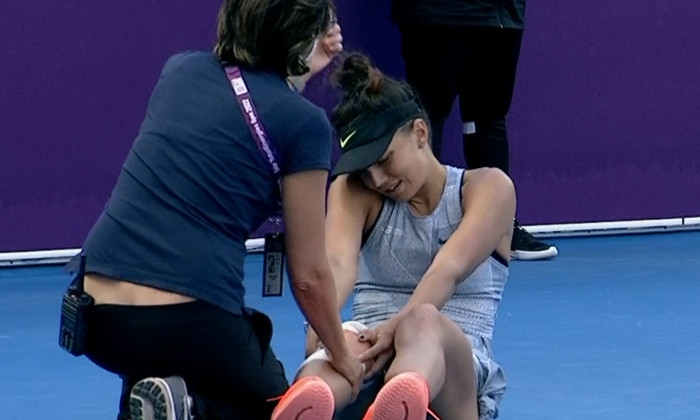 Jaqueline Cristian s-a accidentat în partida de la Doha cu Daria Kasatkina / Foto: Captură Digi Sport