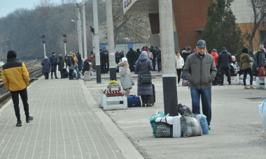 Evacuation of Luhansk Region residents, Lysychansk, Ukraine - 24 Feb 2022