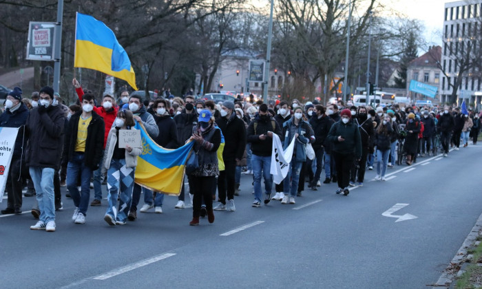 Russia-Ukraine War: 'We need peace, not war', Göttingen, Lower Saxony, Germany - 24 Feb 2022