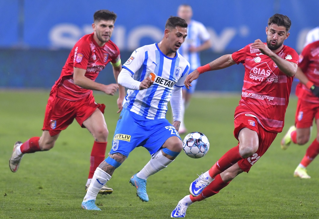 Universitatea Craiova - Chindia Târgoviște 1-0, ACUM, pe Digi Sport 1. Crețu deschide scorul în Bănie