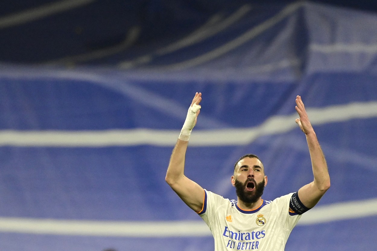 Don Karim Benzema! Hat-trick la meciul cu numărul 500 pentru Real Madrid și calificare în sferturile UCL