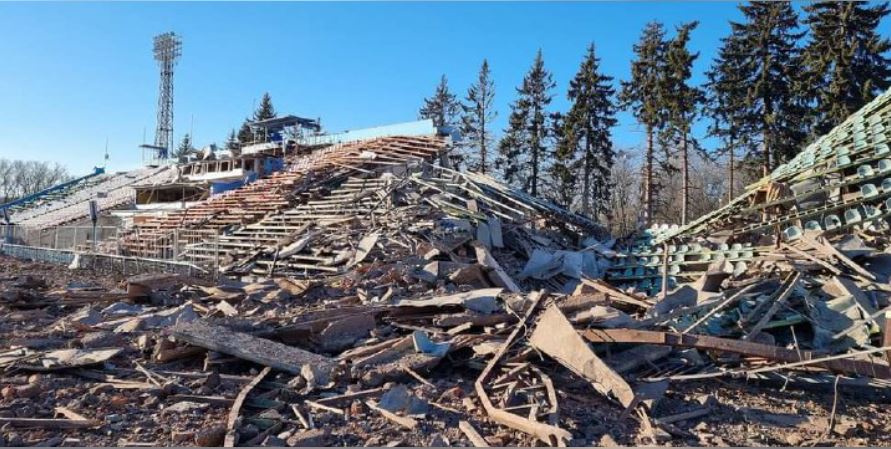 Stadionul unei echipe de primă ligă din Ucraina, distrus în urma bombardamentelor Rusiei