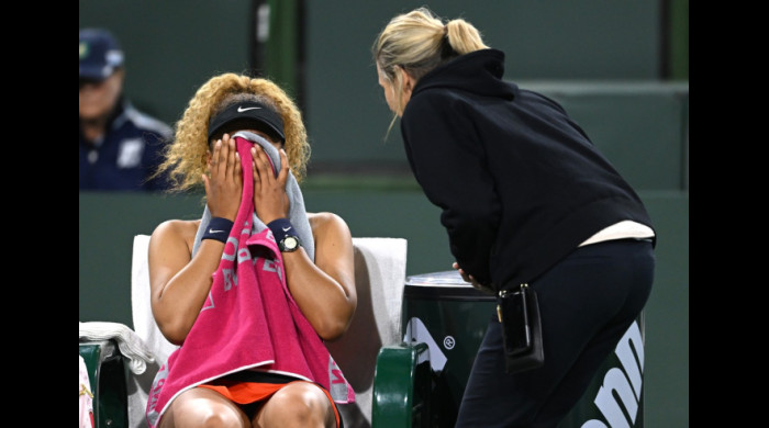 Naomi Osaka, în lacrimi la Indian Wells, după ce a fost jignită de un spectator / Foto: Profimedia