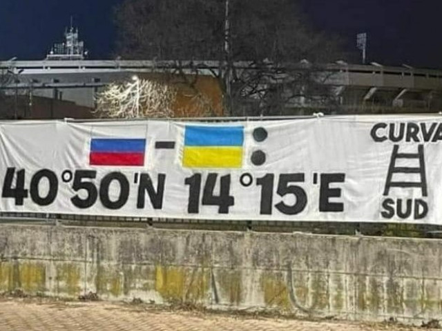 Striscione “scandaloso” legato alla guerra schierata in Italia!  Cosa significa la decisione delle autorità?