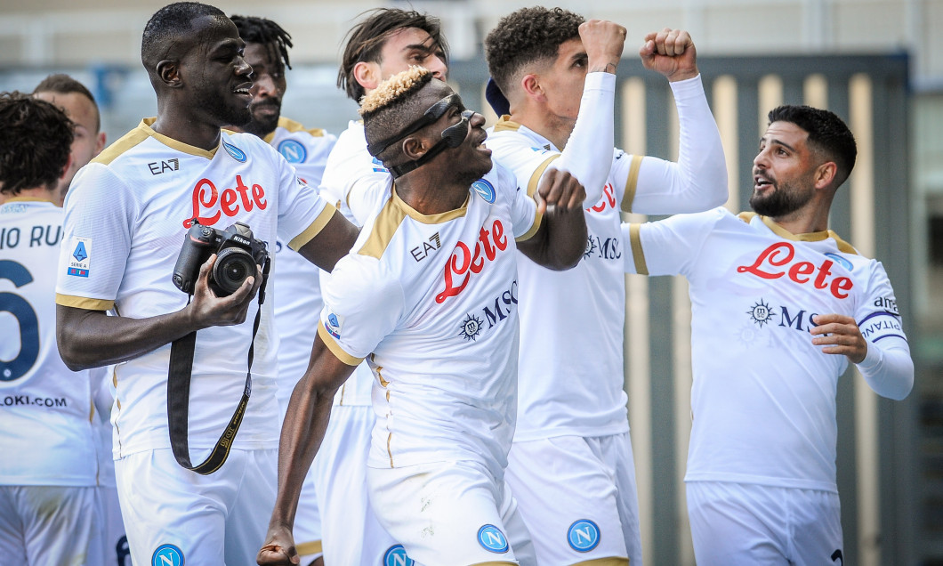 Jucătorii lui Napoli, în meciul cu Verona / Foto: Profimedia