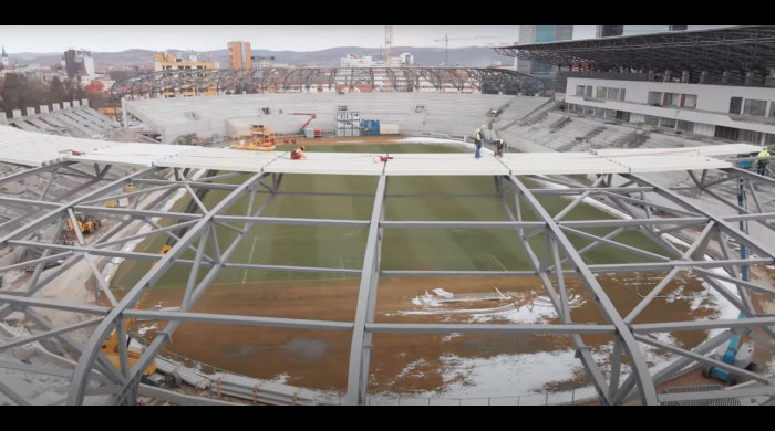 Video Exclusiv  Când va fi gata stadionul din Sibiu. ”Vor fi 10.000 de  oameni la fiecare meci. E foarte frumos”