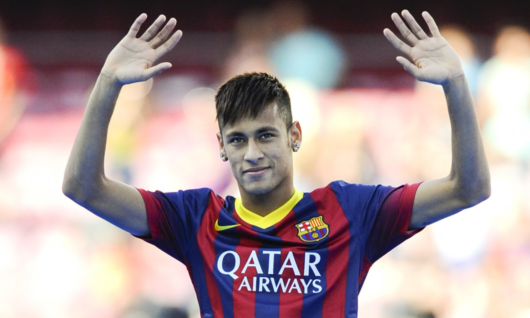 Neymar Is Unveiled At Camp Nou As New Barcelona Signing