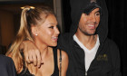 ANNA KOURNIKOVA ENRIQUE IGLESIAS BACKSTAGE DURING THE Y100 S JINGLE BALL CONCERT