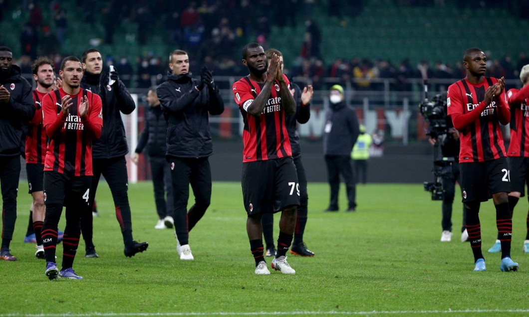 Milan, Italy. 01st Mar, 2022. Franck Kessie of AC Milan in action during the Coppa Italia 2021/22 football match between AC Milan and FC Inter at Stadio Giuseppe Meazza on 01 March 2022 Milan Italy, photo ReporterTorino Credit: Independent Photo Agency/Al