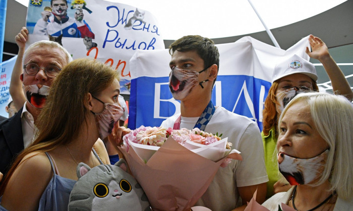 Russia Olympics 2020 Medalists Arrival