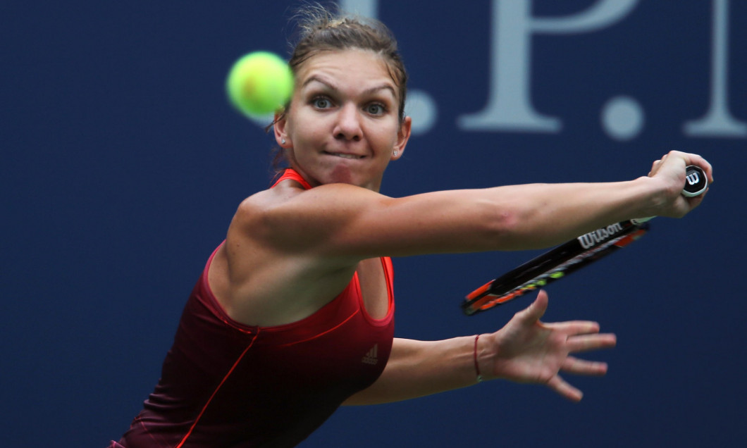 Flushing Meadows, New York, USA. 11th Sep, 2015. Simona Halep of Romania during her semifinal match against Flavia Penetta of Italy at the U.S. Open in Flushing Meadows, New York on September 11th, 2015. Penetta won the match 6-1, 6-3. © Adam Stoltman/Al
