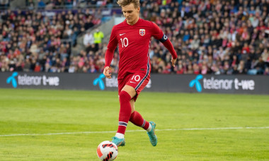 Oslo, Norway. 25th Mar, 2022. Martin Odegaard (10) of Norway seen during a football friendly match between Norway and Slovakia at Ullevaal Stadion in Oslo. (Photo Credit: Gonzales Photo/Alamy Live News