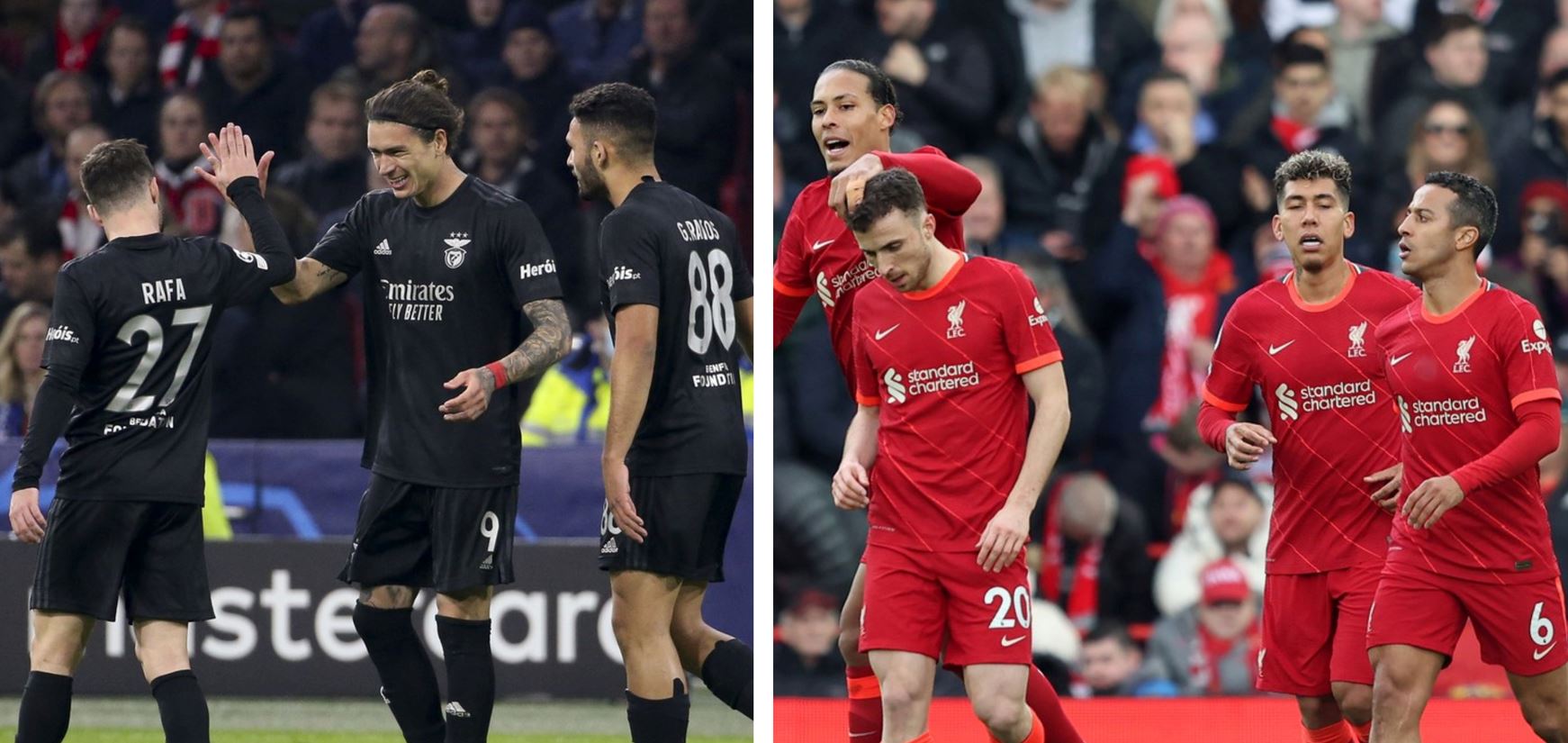 Benfica - Liverpool 0-0, ACUM, la Digi Sport 2, în sferturile Champions league