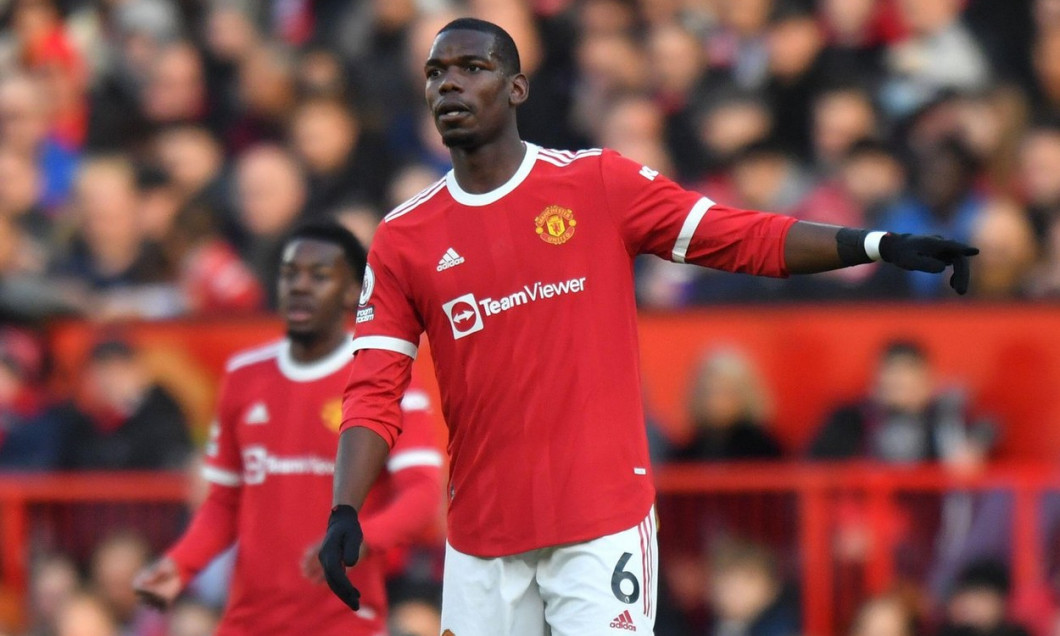 Manchester United's Paul Pogba during the Premier League match at Old Trafford, Greater Manchester, UK. Picture date: Saturday April 2, 2022. Photo credit should read: Anthony Devlin
