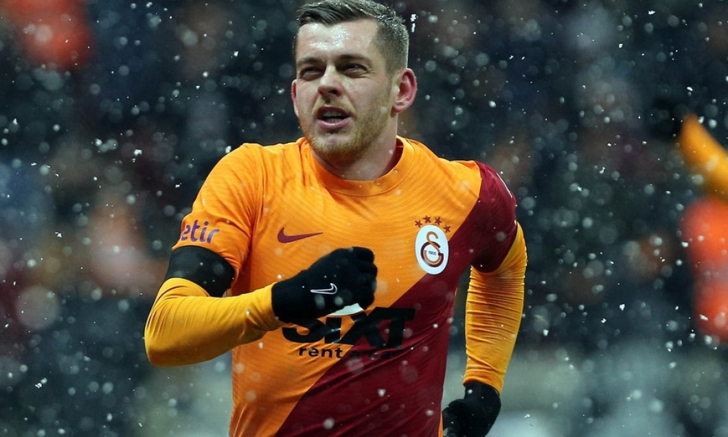 Turkish Super League football match between Galatasaray and Trabzonspor at NEF Stadium in Istanbul , Turkey on January 23 , 2022.