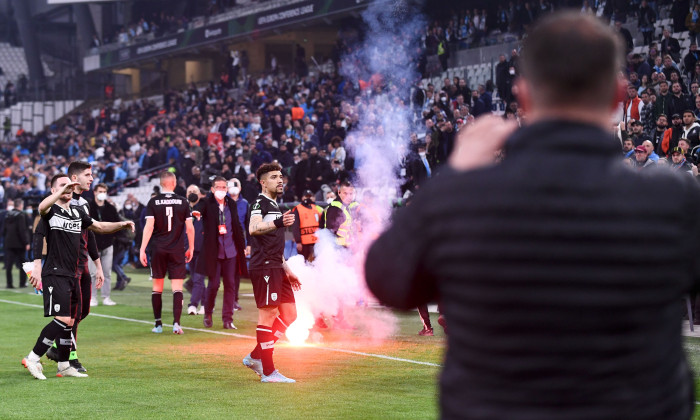 Olympique de Marseille v PAOK Thessaloniki - Quarter Final, First Leg, UEFA Europa Conference League