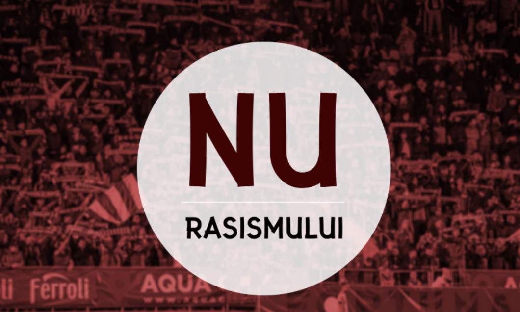 Mesaj anti-rasism al clubului Rapid / Foto: Facebook@FC Rapid 1923