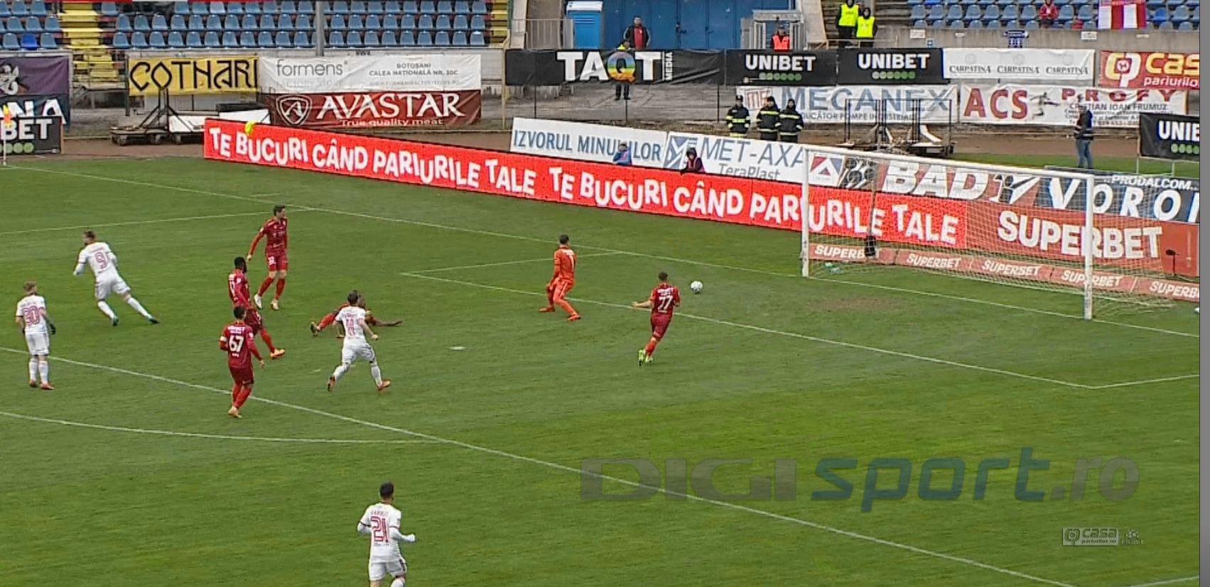 FC Botoșani - Sepsi Sf. Gheorghe 0-1, ACUM, pe Digi Sport 1. Golul lui Tudorie face diferența la pauză