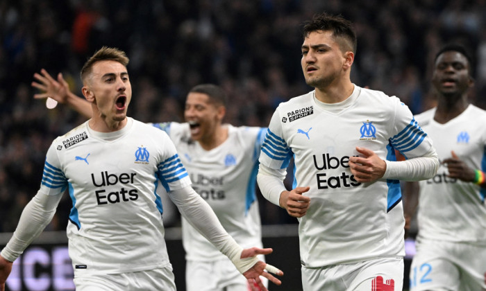 Fotbaliștii lui Marseille, în meciul cu Montpellier / Foto: Profimedia