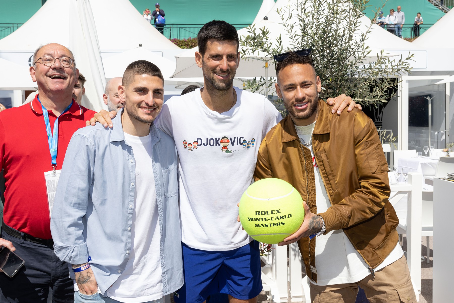 Novak Djokovic a jonglat alături de Neymar și Verratti, la Monte Carlo