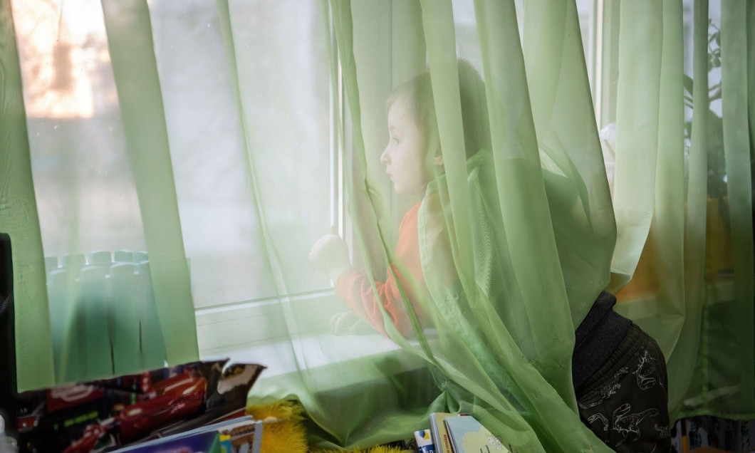 Lviv, Ukraine. 14th Mar, 2022. A child seen at a government children's shelter in Lviv. According to the United Nations, more than three million Ukrainians have become refugees and another two million have been internally displaced since Russia began its