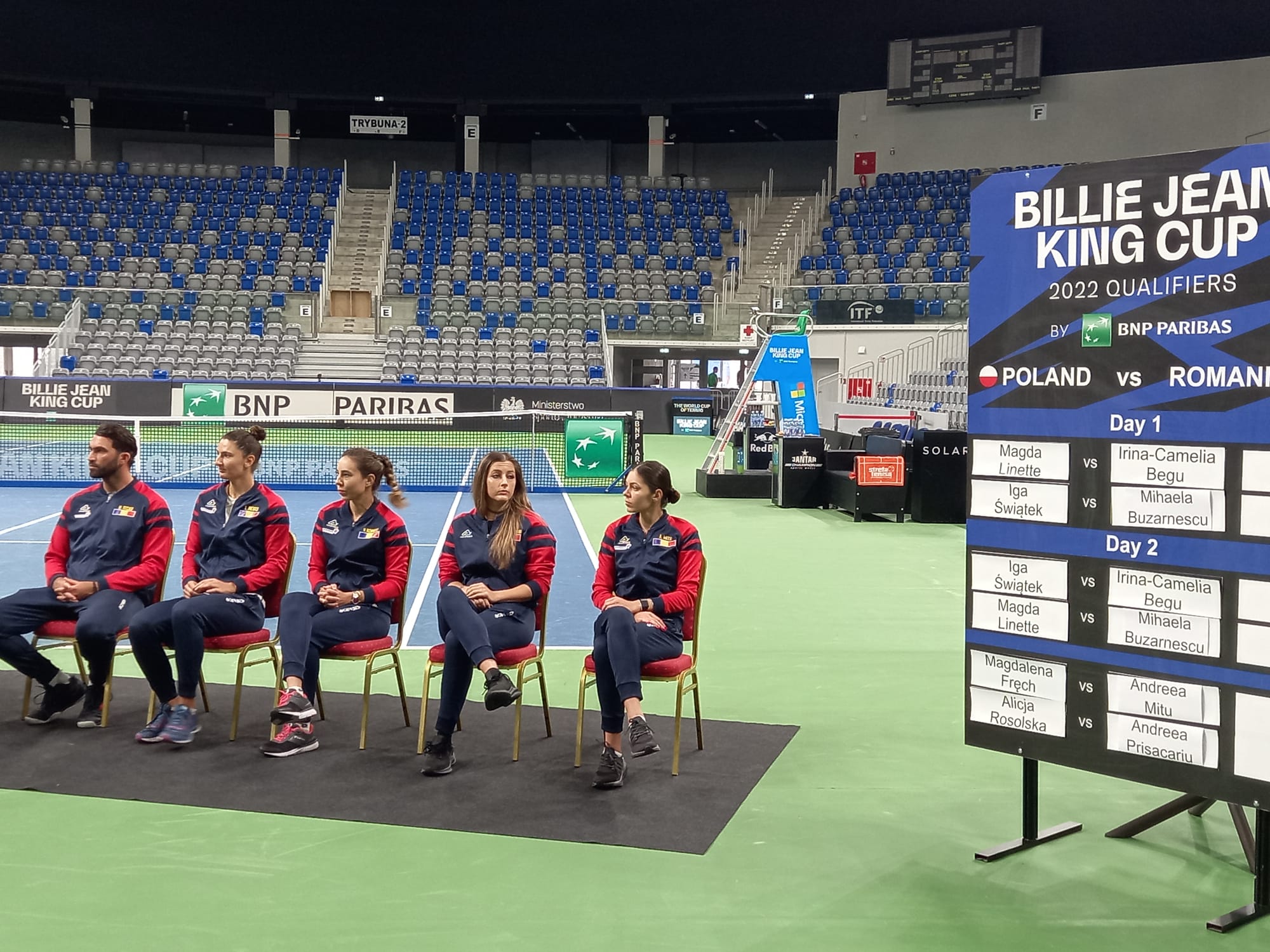 Billie Jean King Cup | Polonia - România, LIVE VIDEO, ora 14:10, pe Digi Sport 2. Primul duel: Magda Linette - Irina Begu