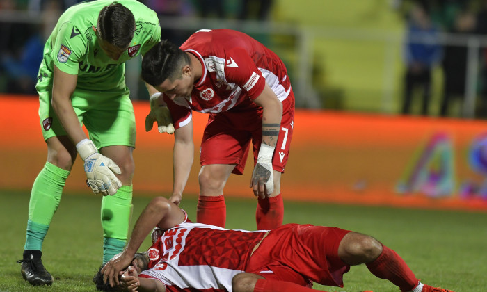 Mihai Eșanu, Steliano Filip și Igor Jovanovic, în Mioveni - Dinamo / Foto: Sport Pictures