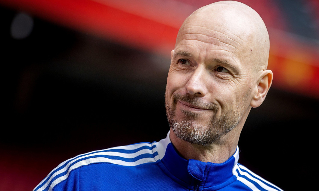 AMSTERDAM - Ajax coach Erik ten Hag during the Toto KNVB Cup Press Conference prior to the cup final against PSV at the Johan Cruijff ArenA on April 15, 2022 in Amsterdam, Netherlands. KOEN VAN WEEL