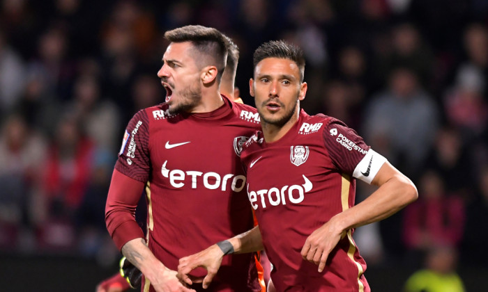 Andrei Burcă și Mario Camora, în CFR Cluj - FCSB / Foto: Sport Pictures