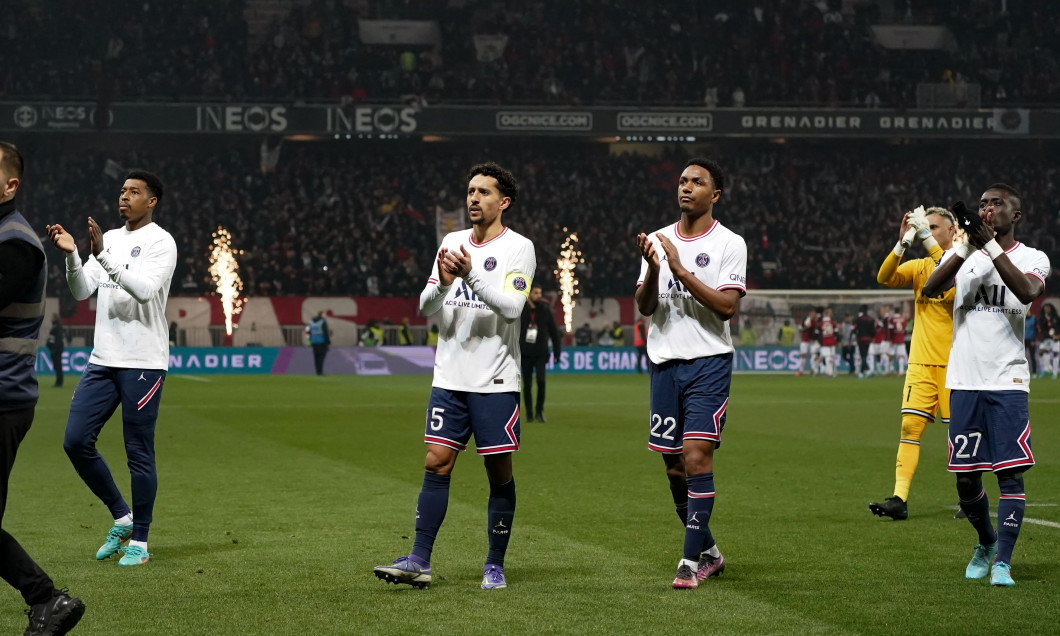 L'OGC Nice bat le PSG (1-0) en match de Ligue 1 Uber Eats ŕ Nice