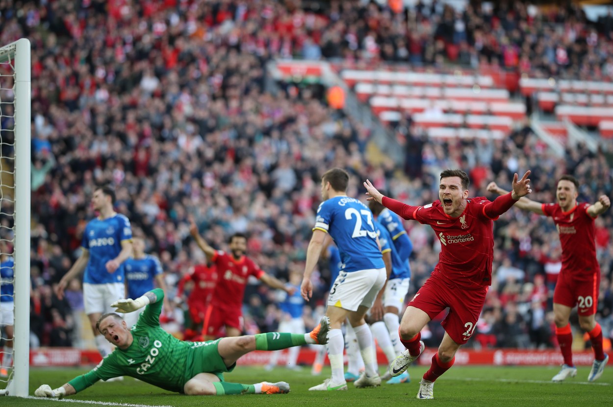 Liverpool - Everton 2-0. ”Cormoranii” revin la un punct în spatele lui Manchester City