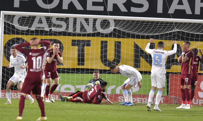 Fotbaliștii de la CFR Cluj și FCSB, în meciul direct din Gruia / Foto: Sport Pictures