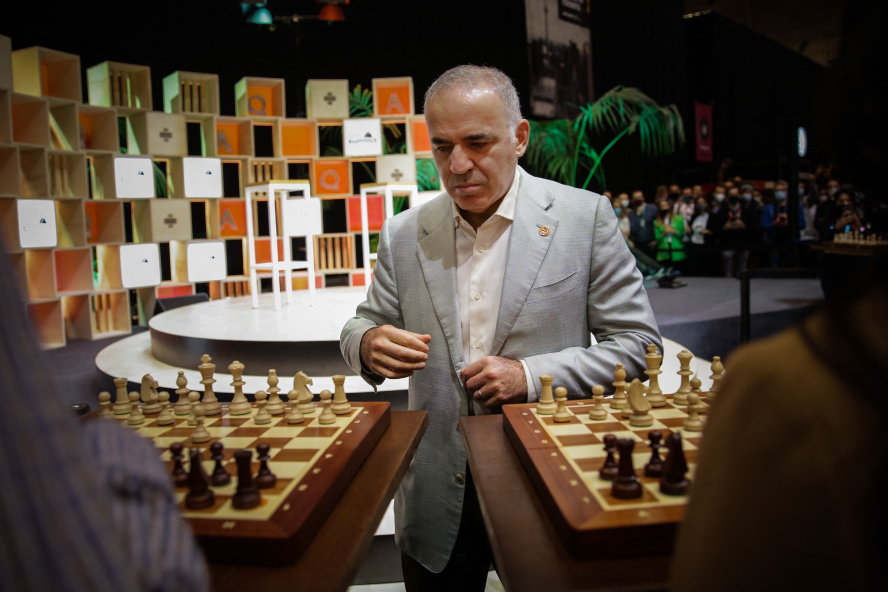 Garry Kasparov, la deschiderea turneului Grand Chess Tour 2022 de la București