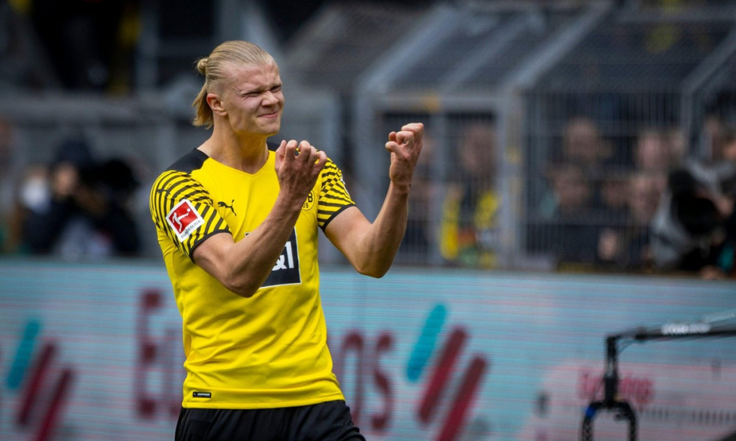 Erling Haaland (BVB)Borussia Dortmund - VfL Bochum30.04.2022, Fussball; DFB, Saison 2021/22Foto: Moritz MllerCopyright (nur fr journalistische