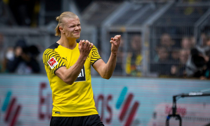 Erling Haaland (BVB)Borussia Dortmund - VfL Bochum30.04.2022, Fussball; DFB, Saison 2021/22Foto: Moritz MllerCopyright (nur fr journalistische