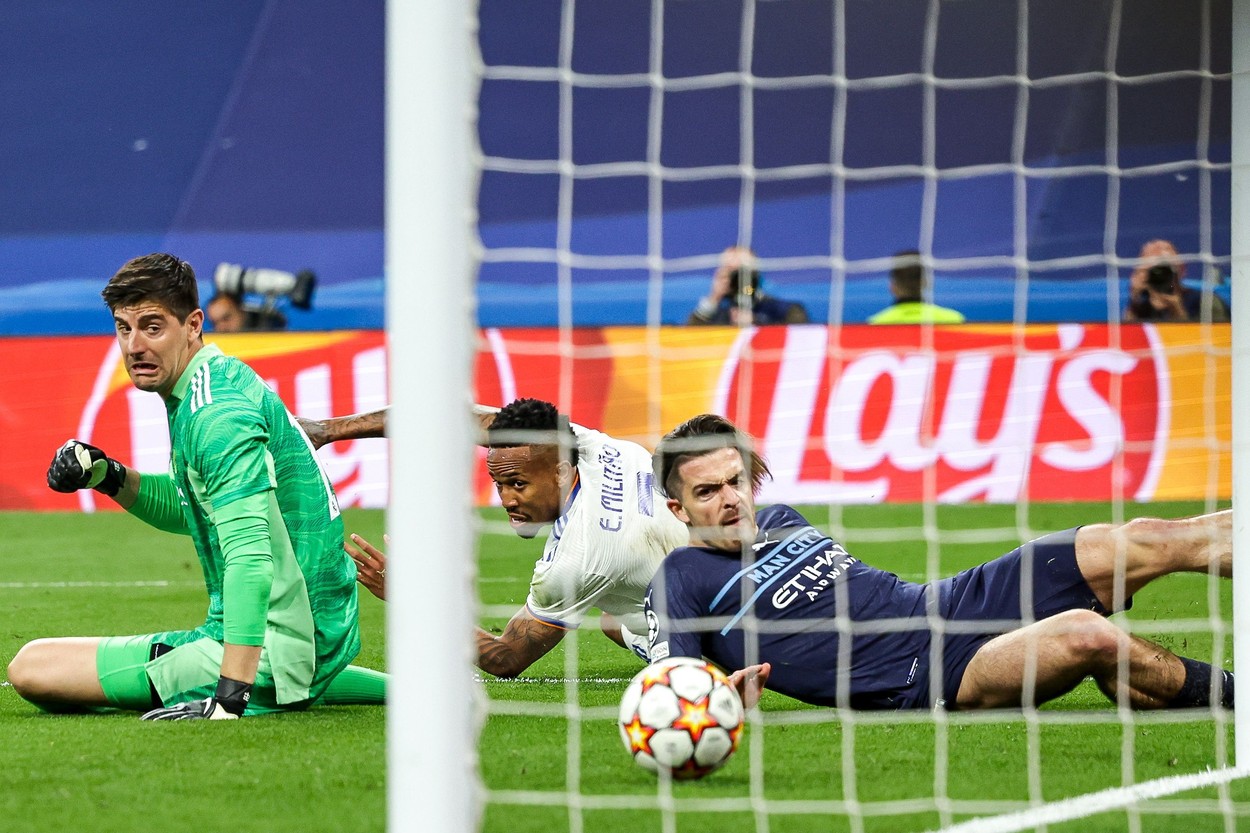 "Momentul cheie" al partidei dintre Real Madrid și Manchester City. Englezii au fost la câțiva centimetri de calificare