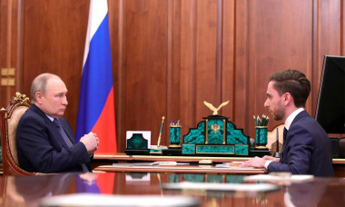Russian President Putin Meets with Vladimir Putin Meets with Znanie Society CEO Maxim Dreval