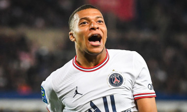 Strasbourg, France. 29th Apr, 2022. Kylian MBAPPE of PSG celebrates his goal during the French championship Ligue 1 football match between RC Strasbourg and Paris Saint-Germain on April 29, 2022 at La Meinau stadium in Strasbourg, France - Photo Matthieu