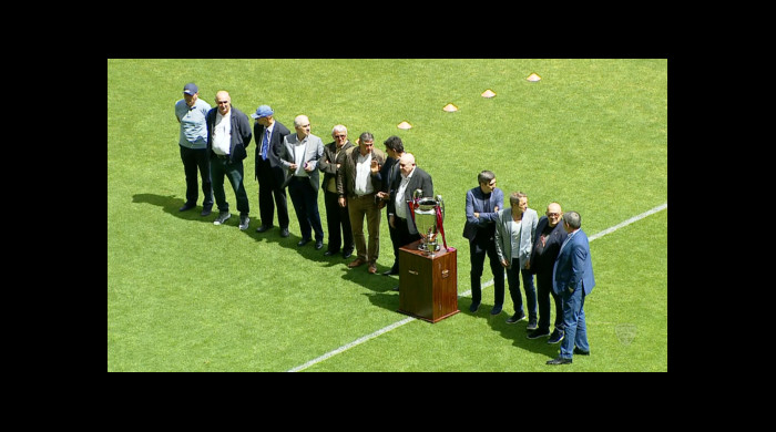 Cupa Campionilor Europeni obținută de Steaua în 1986, aniversată la CSA Steaua - Unirea Slobozia / Foto: Captură Digi Sport