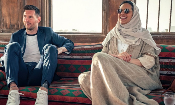 Princess Haifa Mohammed Al-Saud Shows Lionel Messi Around Old Town - Jeddah