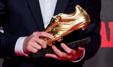 BARCELONA, SPAIN - OCTOBER 16: Leo Messi during the Golden Boot trophy Ceremony Award in Antiga Fabrica Estrella Damm on October 16, 2019 in Barcelon